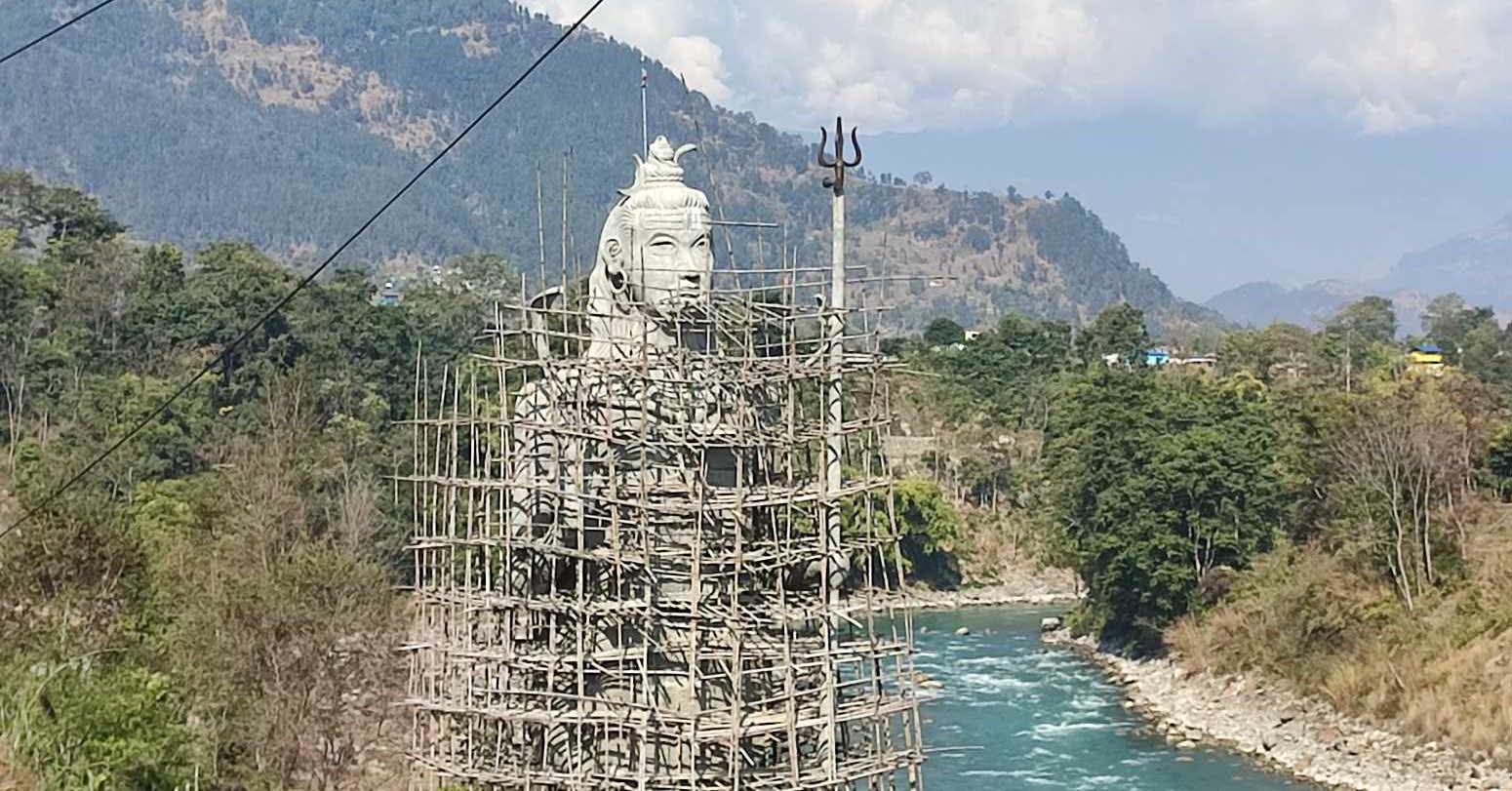 लमजुङमा एक सय आठ फिटको महादेवको मूर्ति निर्माण हुँदै